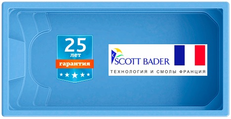 Композитный бассейн Laguna Pools серии Laguna 6