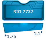 Композитный бассейн San Juan Rio 7737 (7,7 х 3,7)