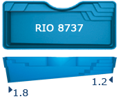 Композитный бассейн San Juan Rio 8737 (8,7 х 3,7)