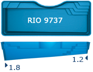 Композитный бассейн San Juan Rio 9737 (9,7 х 3,7)